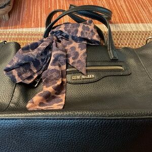 Steve Madden Shoulder bag, no strap with leopard scarf .